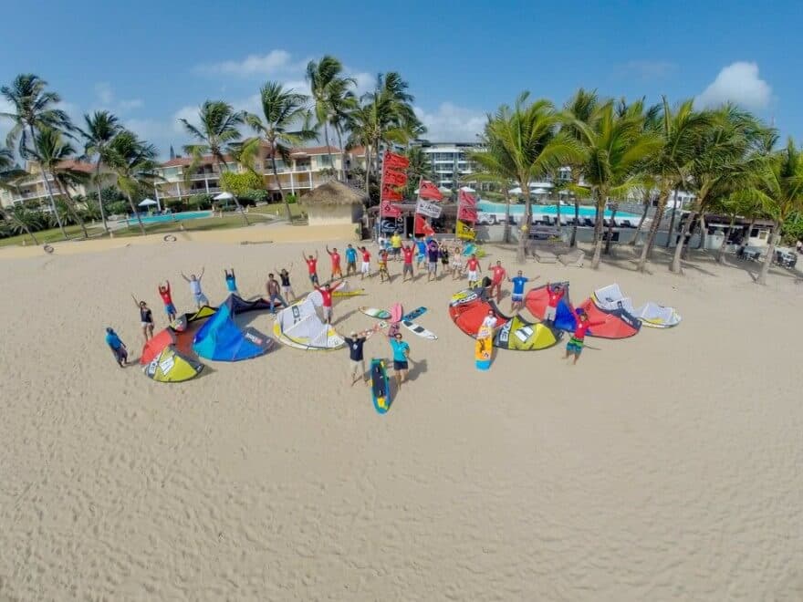 Kiteboarding at Cabarete beach